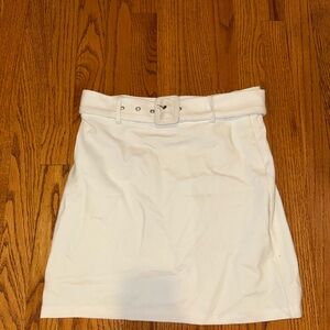 Forever 21 White Mini Skirt with Belt